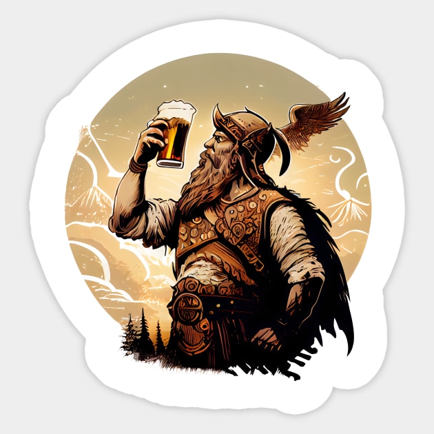 Beer Viking Toast Emblem Sticker by MLArtifex